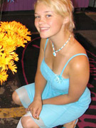 Busty blonde teen christine young flashing her amazing tits
