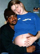 Hot preggy babe masturbating with her panties