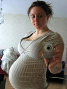 Pregnant tegan and purple vibrator