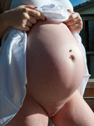 Young brunette pregnant babes slowly undressing and toying her snatch. tags: insertion, perky tits, naked girl.