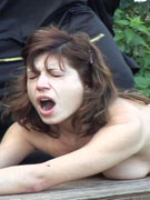 Stunning dark haired teen in sexy panties suffers rough spanking. tags: red buttocks, naked girl, teen pussy.