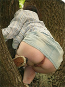 Extreme public upskirt