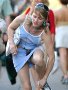 Voyeur pics of drunk party girls flashing all they got under their sexy miniskirts.