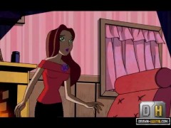 Toon redhead babe princess clara wathing foxxy love being ass fucked on the coach.