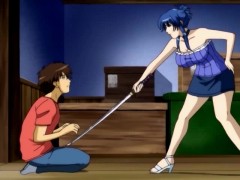 Appale butt stunner in housemaid uniform and on a leash learns quickly to be obedient.