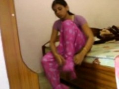 Lovely indian babe with heave breast teasing and drinkin on a webcam.