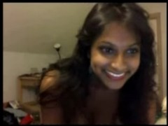 Lovely indian babe with heave breast teasing and drinkin on a webcam.