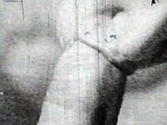Sexy shaped naked classic porn beauty exposing her epic boobs.