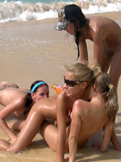 Dirty teen babes in diry poolside lesbian action. they stretching their tight pussies by different things.