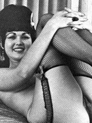 Naked male playing with his dick in vintage pornography.