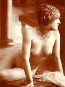 Horny babes showing their naked bodies in vintage nude art.