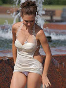 Hot downblouse view is recorded in close up