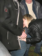 Voyeur shots of an unsuspecting girl taking a leak